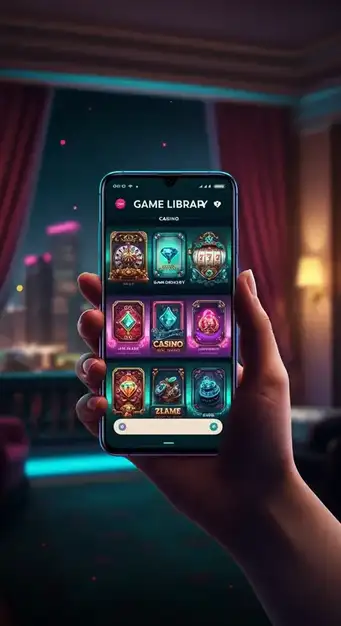Capture d'écran du lobby de Hugo Bets Casino montrant une vaste sélection de machines à sous populaires et de jeux en direct.
